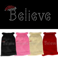 Believe Rhinestone Dog Sweater (Various Colors)