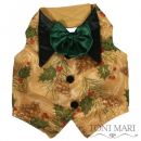 Pine Cones & Holly Berries Tuxedo Vest for dogs
