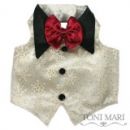 Snowflakes (gold/wine red) Tuxedo for Dogs