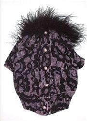 Bardot Lace Button Back Cotton Blend Dog Cardigan