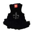 Black Velvet Fleur de Lis Tutu Dog Dress