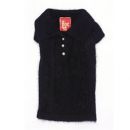 Preppy Angora Blend Black Polo Dog Sweater