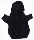 Black Velour Hoodie Dog Pullover