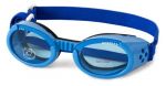 Shiny Blue ILS gles with Blue Lens & Straps for Dogs