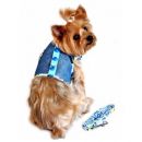 Blue Lady Bug Cool Mesh Dog Harness and Leash