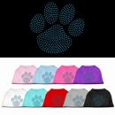 Blue Paw Rhinestone Dog Shirt