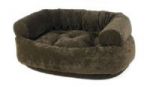 Bowsers Chocolate Bones Microvelvet Double Donut  Bed for Dogs