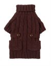 Brown Chunky Dog Turtleneck Sweater
