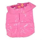 Bubblegum Dog Raincoat with Aloha Hibiscus Liner