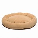 Caramel Microfiber  Bagel Bed for Dogs