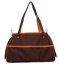 Chocolate Brown and Orange Petote Charlie Bag
