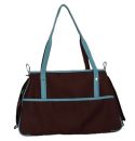 Chocolate Brown and Blue Petote Charlie Bag