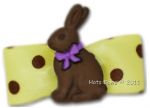 Chocolate Bunny  Bow for Dogs