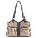 Couture Toffee Leather Trim Metro Carrier for Dogs