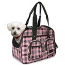 Pink Plaid Deluxe Pet Tote for Dogs