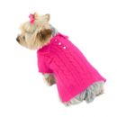Luxury Preppy Angora Blend Fuchsia Polo Dog Sweater
