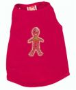 Gingerbread Red Christmas Dog Tank