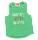 Santa's Little Helper on Green Christmas Dog Tank