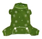Green Snowflake Dog Long Johns