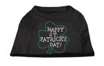 Happy St. Patrick's Day Rhinestone Dog Shirt- Many Colors