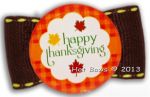 Happy Thanksgiving Dog Bow