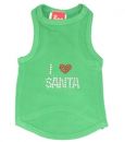 I love Santa Green Christmas Dog Tank