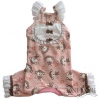 Itty Bitty Monkey Lacey Bib Dog Pajamas