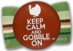 Keep Calm and Gobble On Dog Bow