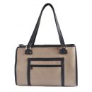 The Payton Bag in Khaki with Black Trim