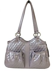 Lilac Quilted Luxe Metro Dog Bag