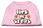 Lick or Treat Dog T-Shirts - Light Pink