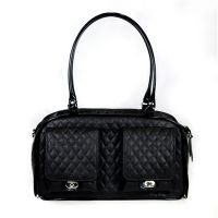 Marlee Black Quilted Dog Carrier