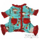 Monkey Kites Ruffled Dog Pajamas