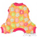 Orange Flower Toss Dog Pajamas