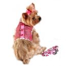 Pink Lady Bug Cool Mesh Dog Harness and Leash