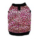 Pink Leopard Dog Tank Top with Black Trim