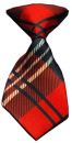 Red Plaid Dog Neck Tie