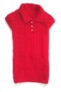 Luxury Preppy Angora Blend Red Polo Dog Sweater