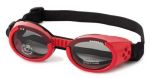Shiny Red ILS gles with Light Smoke Lens for Dogs
