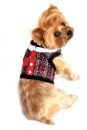 Red Tweed and Minky Plush Pocket Dog Harness and Leash