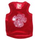 Red Velvet Paw Dog Tank