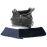 Sadie Michele Mia Black Faux Pebble Leather Carry Dog Bag