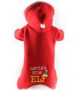 Santa's Little Elf Hooded Fleece Dog Pajamas