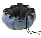 Sky Blue & Whistler Gray Fleece Buttercup  Bed for Dogs