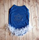 Ruffled Rhinestone Star of David Shirt