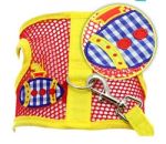Submarine Red and Yellow Cool Mesh Velcro Harness with Matching Leash