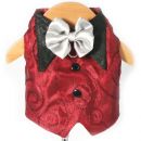 Valentino Swirl Tuxedo Dog Vest - Red