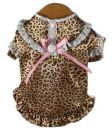 wild leopard satin lacy nightgown - brown/white