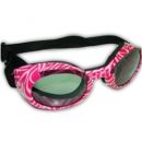 Pink Zebra ILS Doggles with Smoke Lens and Black Strap