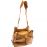 Zoie Mia Michele Caramel Macciato Faux Pebble Leather Carry Dog Bag